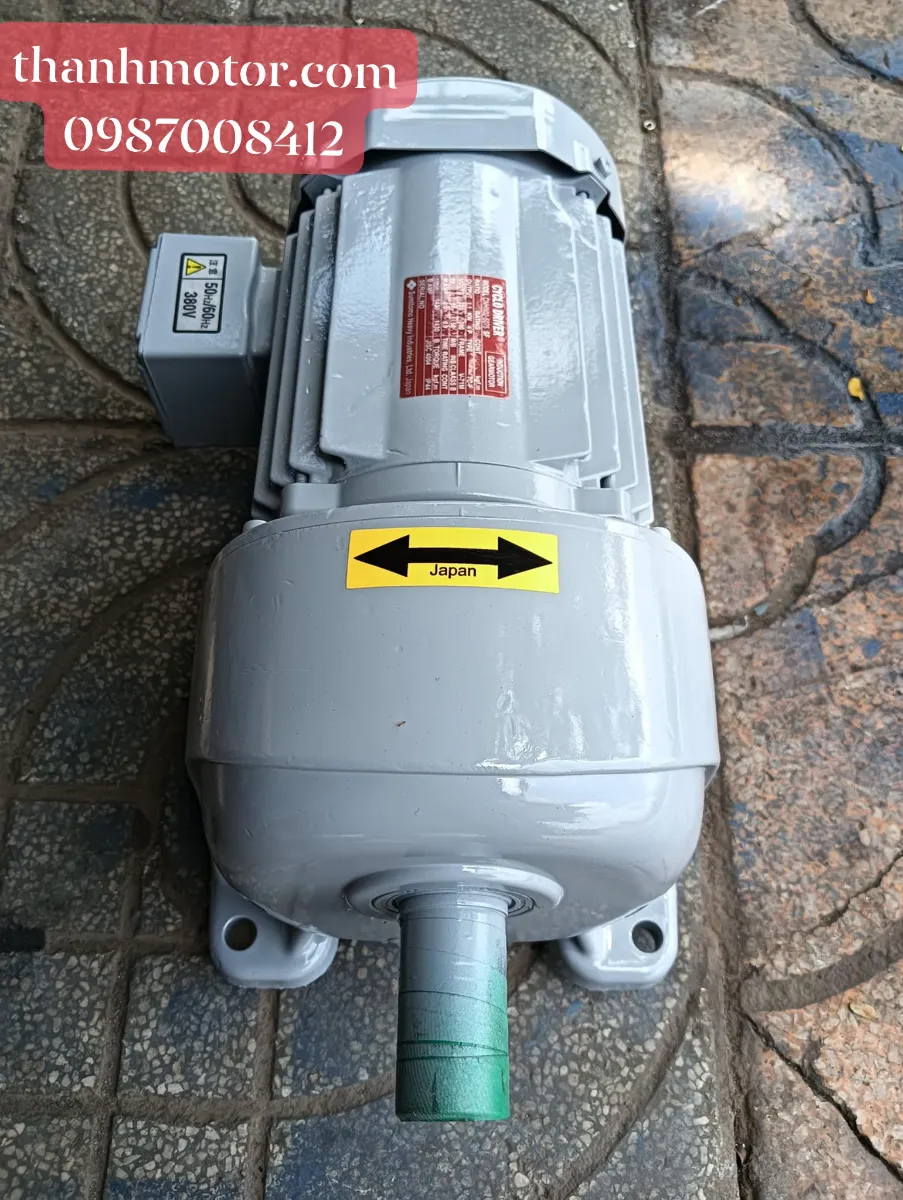 Motor giảm tốc 0.75kw 1hp...GTR...Japan...Hàng bãi của Nhật...Hàng Nhật cũ.