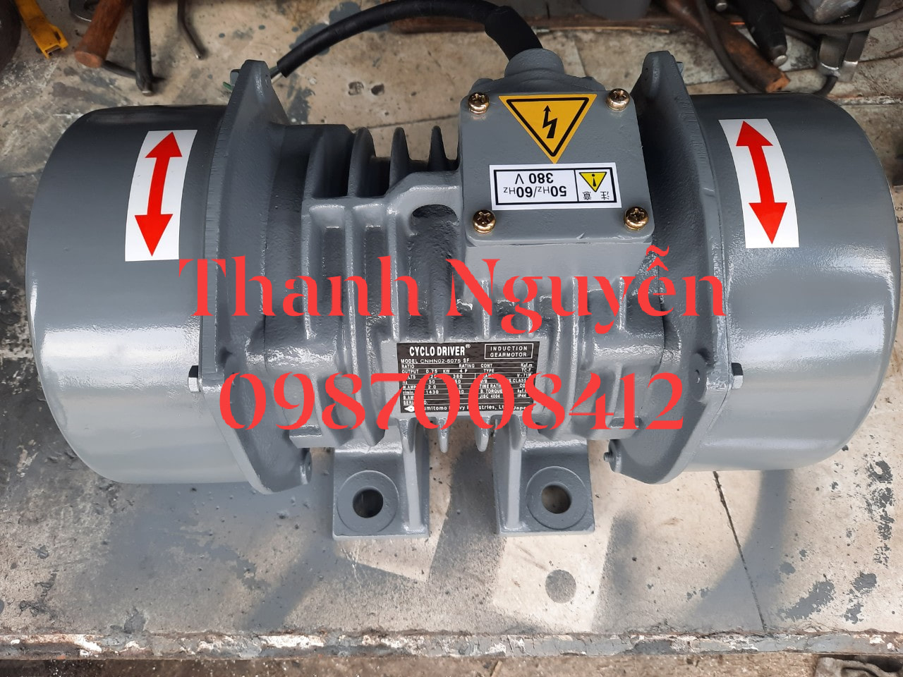 Motor giảm tốc đầm rung 0.75KW 1HP...YAKAWA...Japan...Hàng cũ của Nhật...Hàng Nhật Bãi.