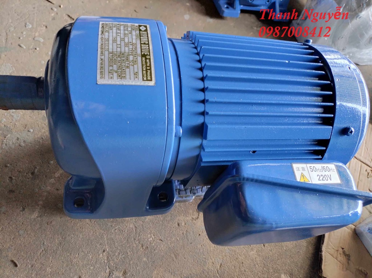 Motor giảm tốc 1.5kw 2hp...GTR...JAPAN...Hàng cũ của Nhật...Hàng Nhật cũ.
