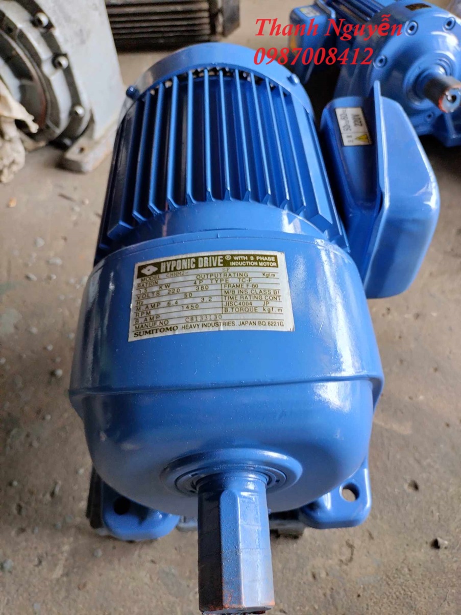 Motor giảm tốc 1.5kw 2hp...GTR...JAPAN...Hàng cũ của Nhật...Hàng Nhật cũ.