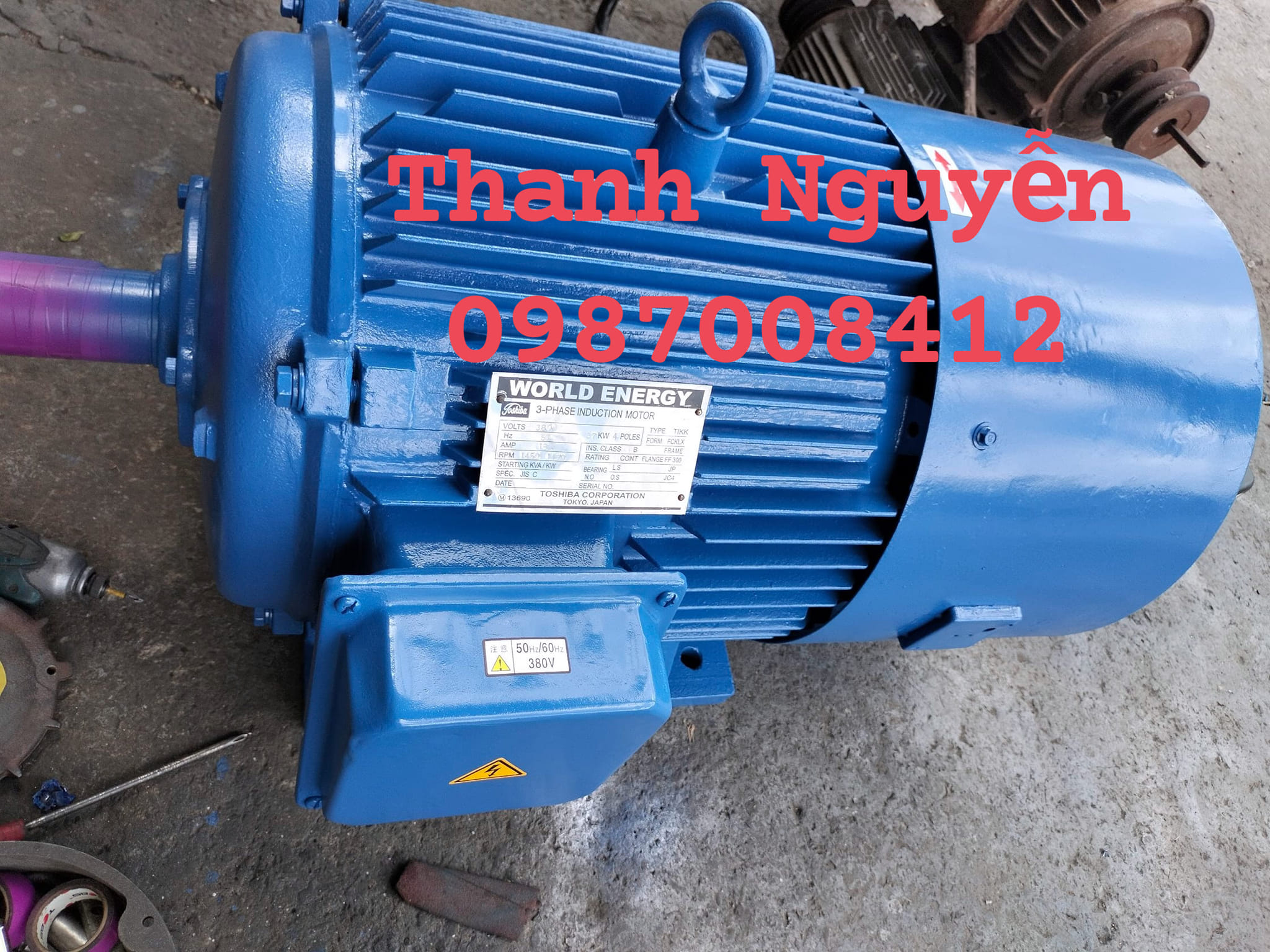 Motor chân đế 37kw 50HP...Toshiba...Japan...Hàng bãi của nhật...hàng cũ của nhật.