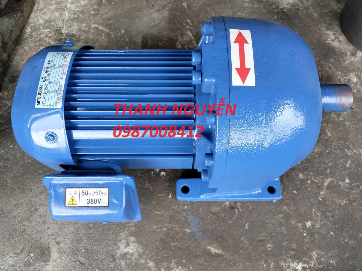 Nguyên bộ hộp số size 80 kết hợp giảm tốc 0.75kw 1HP...Makishinko...Mitsubishi...Japan...Hàng bãi của Nhật.